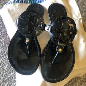 Size 10 Tory Burch Black Miller sandals